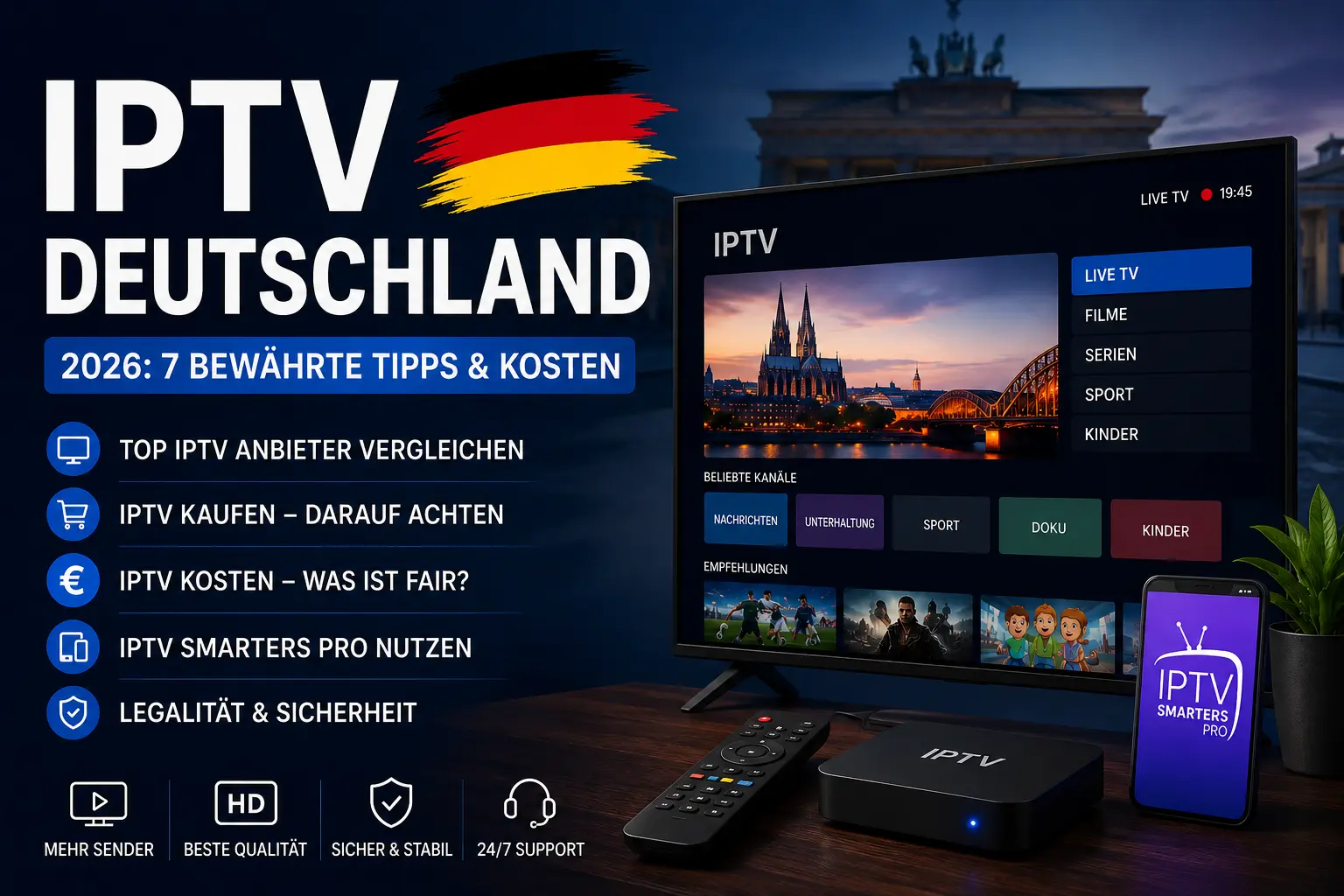 IPTV Deutschland – Fernsehen über Internet auf Smart TV